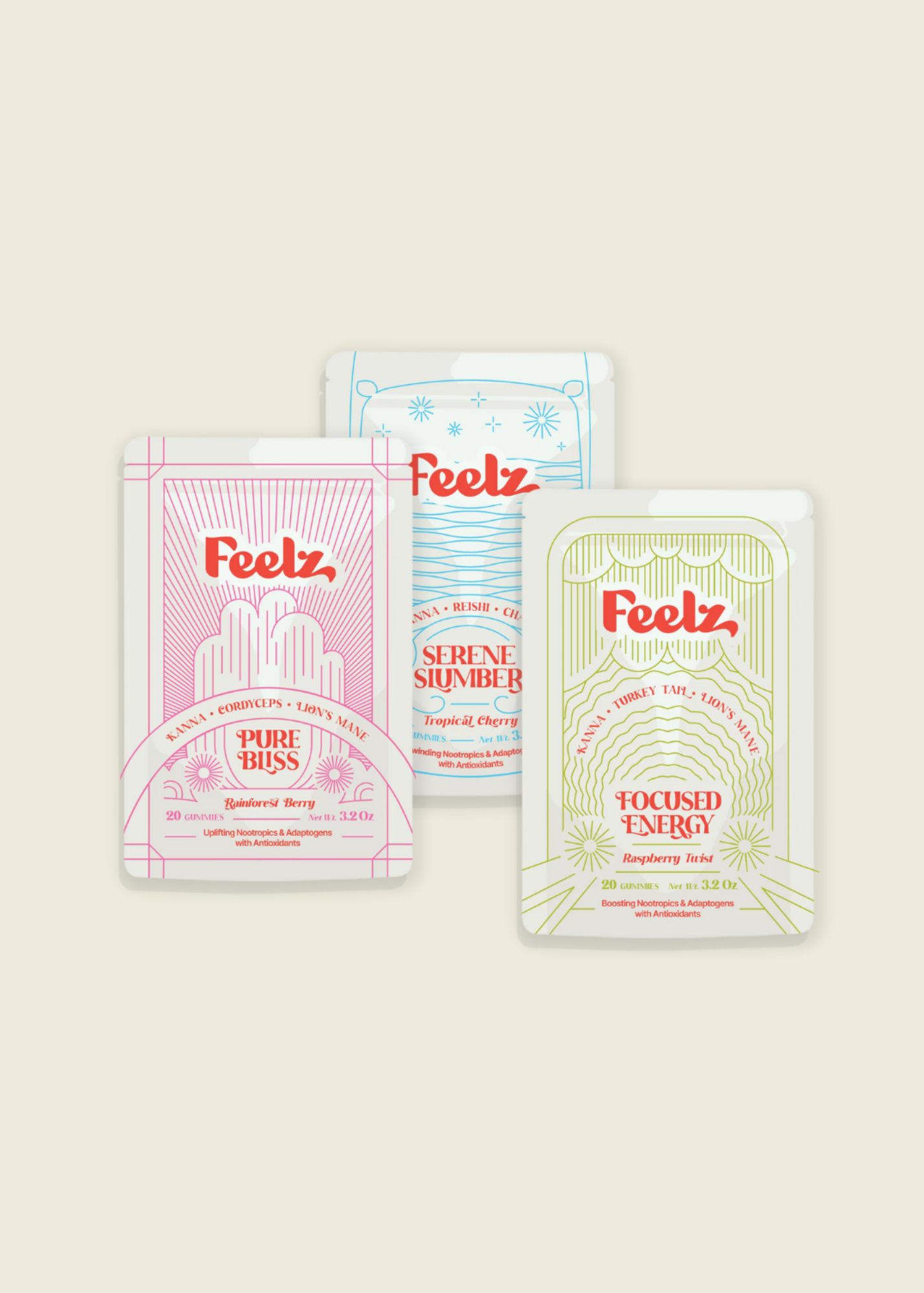 Best of Feelz Gummies - 3 Pack Variety Bundle