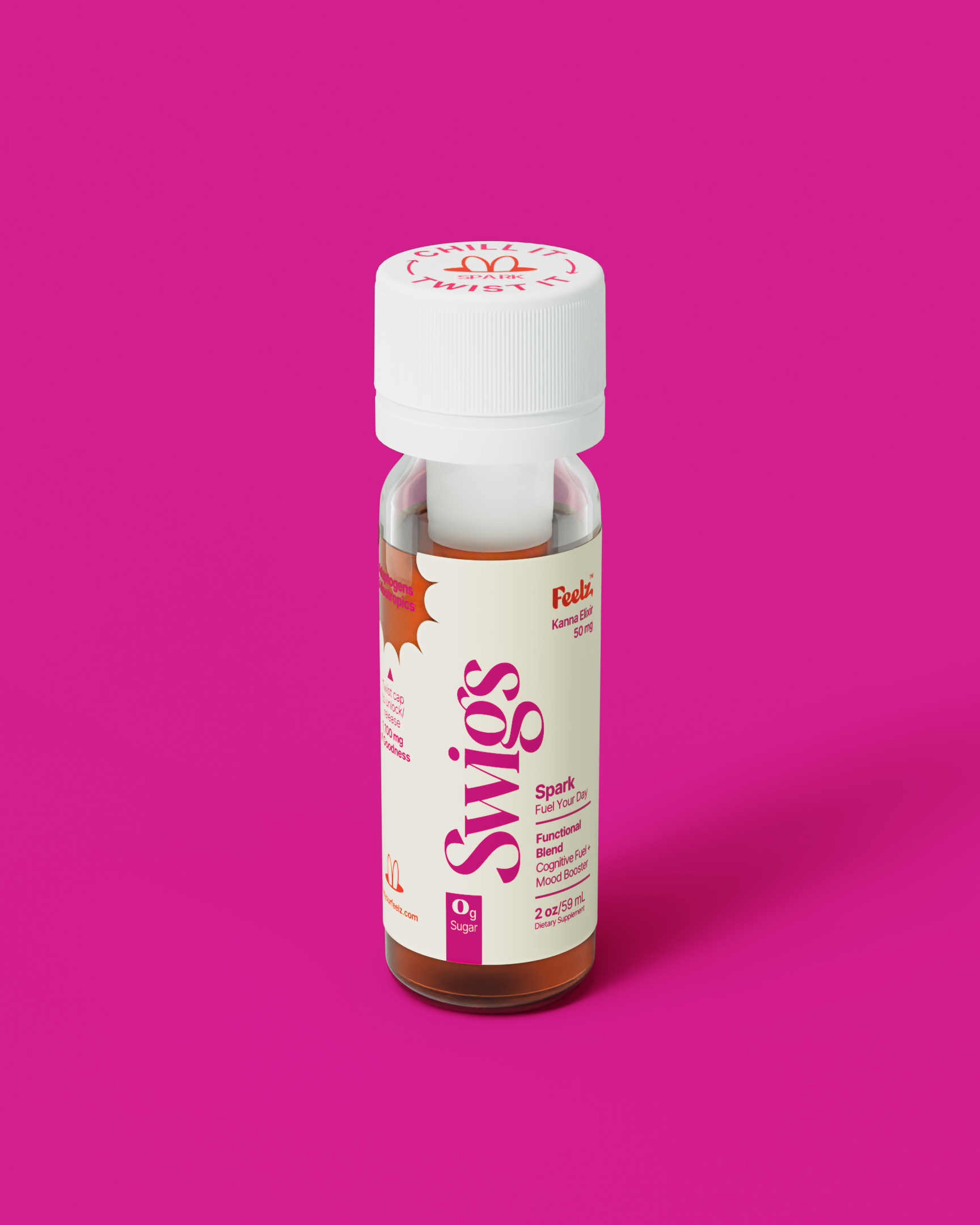 SWIGS Spark | Zero-Proof Functional Drink for Focus, Mental Clarity & Mood Support | 2oz Elixir